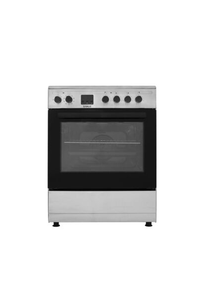 Samus Aragaz electric Inox SM664VTE, 4 zone ceramice, cuptor de 56L, 10 funcț...