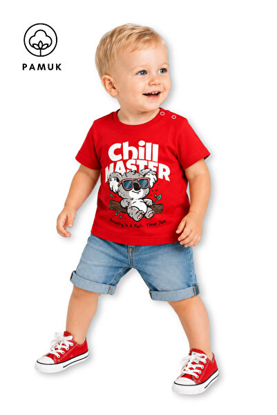 difa kids Baby Boy Koala Printed Casual Short Sleeve Summer T-Shirt