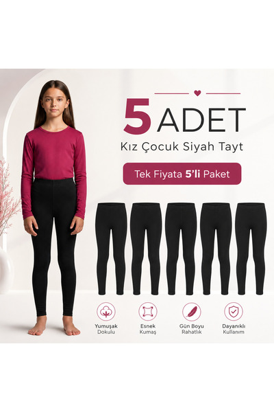 don-x |   5' Advantage Pack Girls' Thermal Tights Winter Cotton (5Pcs)