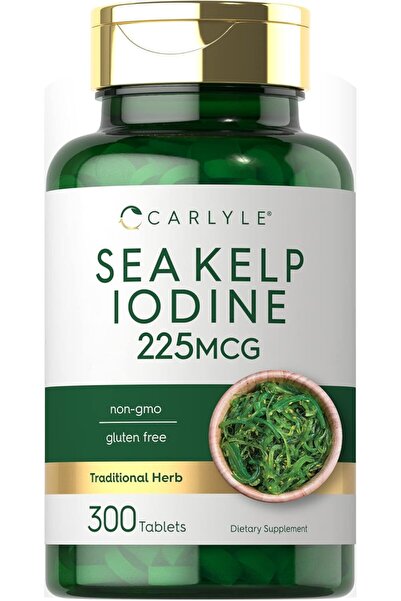 Carlyle Sea Kelp Iodine Supplement | 225mcg | 300 Tablets | Traditional Herb ...