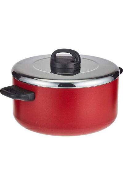 Prestige Pr 15916 Stockpot With Stainless Steel Lid - Red Red 28cm