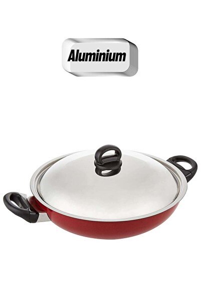 Prestige Classic. Flat Bottom Kadai Red 30cm