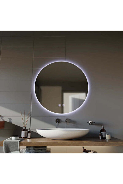 CMHOME Στρογγυλός καθρέφτης LED, 50 εκ., Isolda, Αφής, Σύστημα αποθάμβωσης, Ψ...