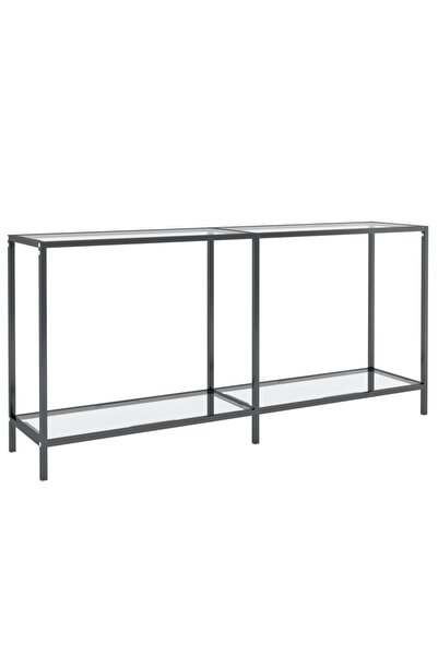 vidaxl Masă consolă, transparent, 160x35x75,5 cm, sticlă securizată