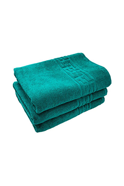 Plush Set 3 prosoape baie 70x130 cm, 100% bumbac, 500 g/mp, Greek Border