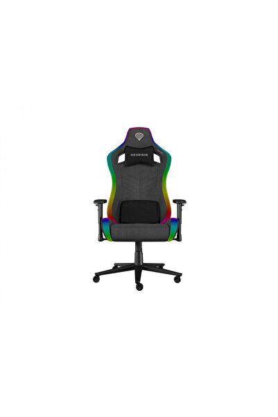 Genesis Scaun de gaming TRIT 660 din material textil cu iluminare RGB, Gri