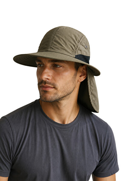 HatClub Exclusive قبعة كاكي ليجيونير مع واقي للرقبة، قبعة صيفية قابلة للتعديل...
