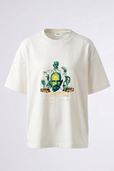 Anetos Breaking Bad dizajn rukavica Štampano Pamuk bela Oversize kroj T-shirt