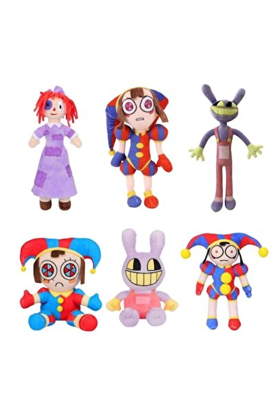 OEM Set de jucării, The Amazing Digital Circus, Pluș, 6 piese, 28 cm