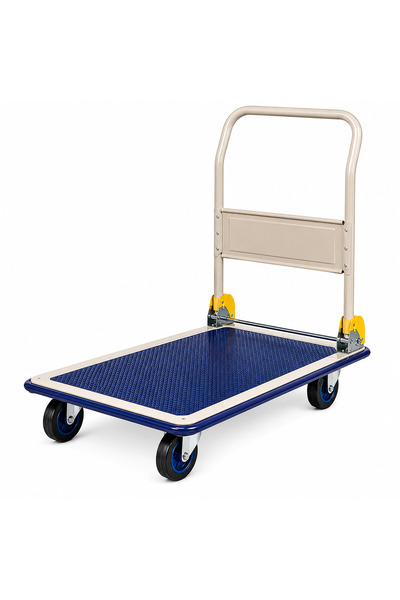 Generic Heavy Duty Platform Trolley 150KG Load Capacity, Metal Warehouse Cart...