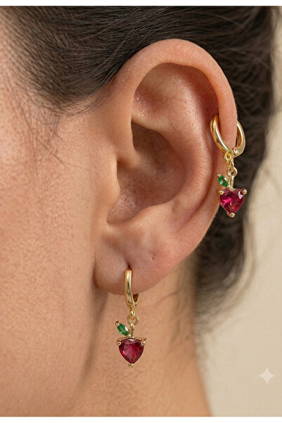 kurukafagift Apple Stone Earrings Yellow Color
