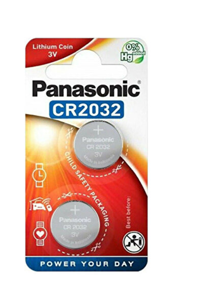 PANASONIC Μπαταρία ρολογιού λιθίου CR2032 3V 2 τεμάχια