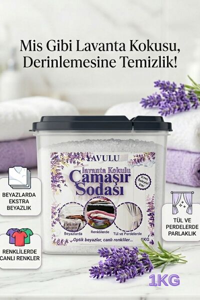 yavulu Lavanta Kokulu Çamaşır Sodası 1KG (Özel Kutusunda)