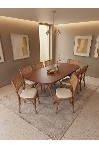 KleinHaus Furniture Molina Masa Takımı (8 Lagos Sandalyeli)