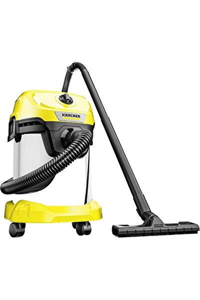 Generic WD3 S Wet & Dry Vacuum Cleaner, 1000 W, 17 Liters stainless steel con...
