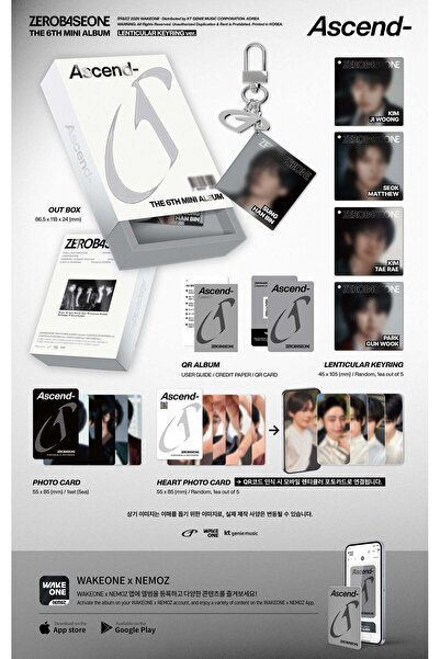 tays store ZEROBASEONE - 6th Mini Album [Ascend-] LENTICULAR KEYRING Ver.