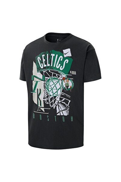 Nike Tricou bărbătesc cu mânecă scurtă Boston Celtics Courtside NBA Vintage