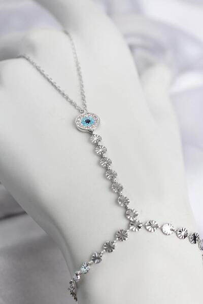 Clariss Silver Color Brass Zircon Stone Evil Eye Model Shahmeran