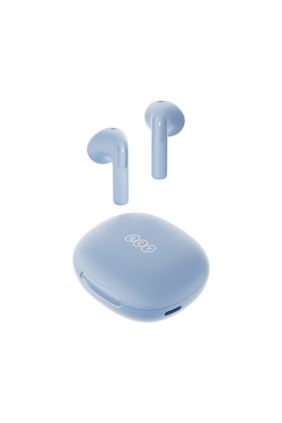 QCY سماعة بلوتوث Ailybuds E20 Anc مع 6 ميكروفونات IPX4 باللون الأزرق