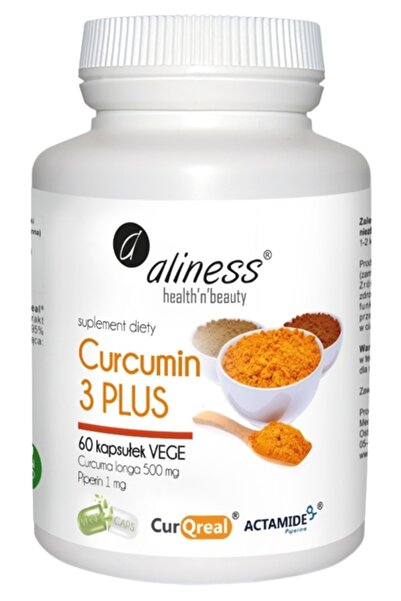 Aliness Curcumin 3 Plus + Piperyna 60 Caps.