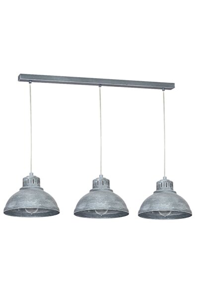 Cojom Candelabru, Vechio, vintage, 3xE27, gri antic