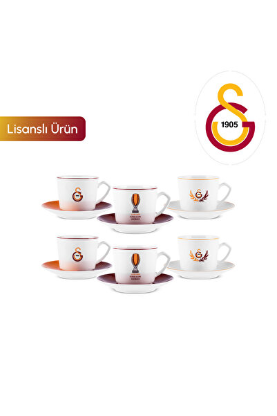 Karaca x Galatasaray Lisanslı 6 Kişilik Kahve Fincan Takımı 80 ml