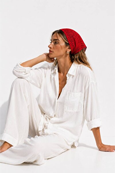 tuaipek Bohemian Mesh Knitted Women's Bandana Summer Hollow Out Knitwear Hair...