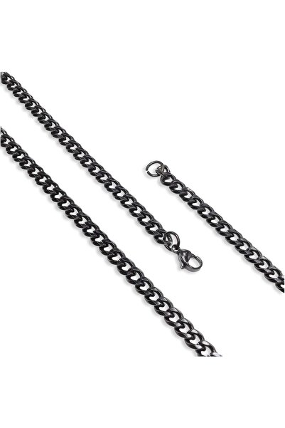SeyCey.co Steel Men's Black Necklace 1.6mm - Black