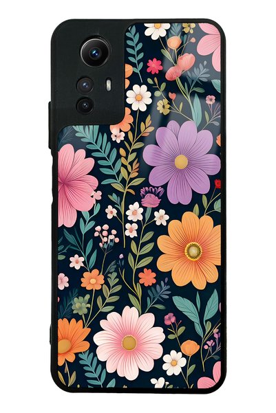 Spoyi Xiaomi Redmi Note 12S Glossy Phone Case with Flowers Design