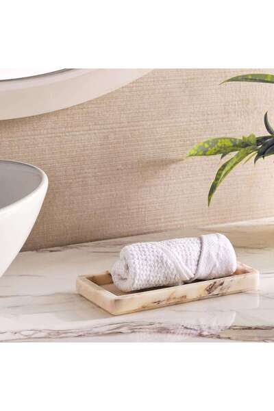 PAN HOME Aristo Marble Tray 20.3x10.2x2cm - Beige