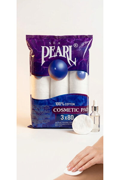 sav Sea Pearl 100% Cotton Cosmetic Pads (3 x 80 Pack)