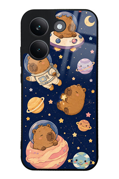 Spoyi Xiaomi Poco X8 Pro Cosmic Capybara Tasarımlı Glossy Telefon Kılıfı