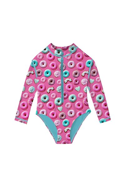 SLIPSTOP Krispy Long Sleeve Swimsuit mayo