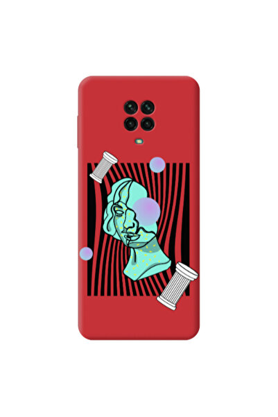 Other Xiaomi Redmi Note 9 Pro Columns Red Colored Silicone TPU Θήκη