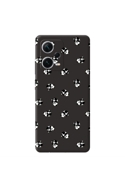 Other Xiaomi Poco X5 Small Pandas Black Colored Silicone TPU Θήκη