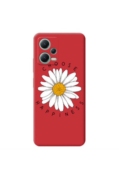 Other Xiaomi Redmi Note 12 Pro 5G Chose Happines Red Colored Silicone TPU Θήκη