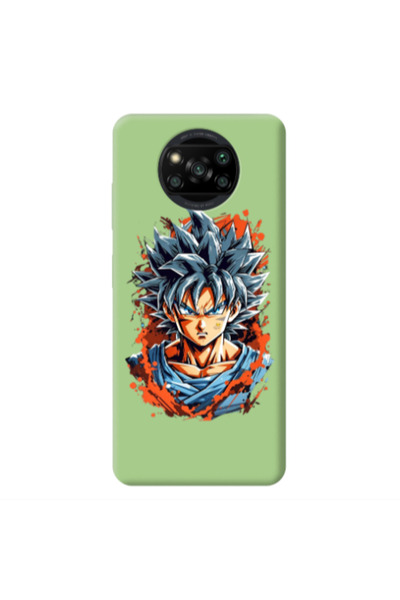 Other Xiaomi Poco X3 /X3 Pro Anime Goku Light Green Colored Silicone TPU Θήκη