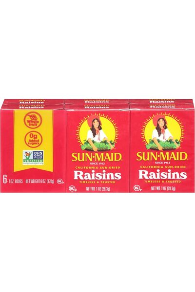 SunMaid Sun-Maid Sun Maid Raisins Mini Boxes-Natural California-1 Oz-6 Count-...