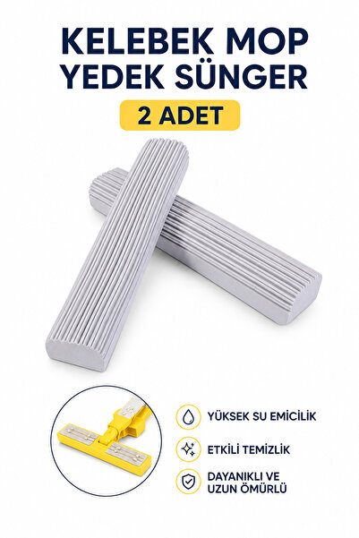 HOBİLON (2 Adet) Kelebek Mop için Yedek Sünger