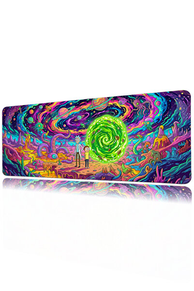 Halura Rick And Morty 40x90 Desenli Dijital Baskılı Oyuncu Mousepad XXL Kayma...