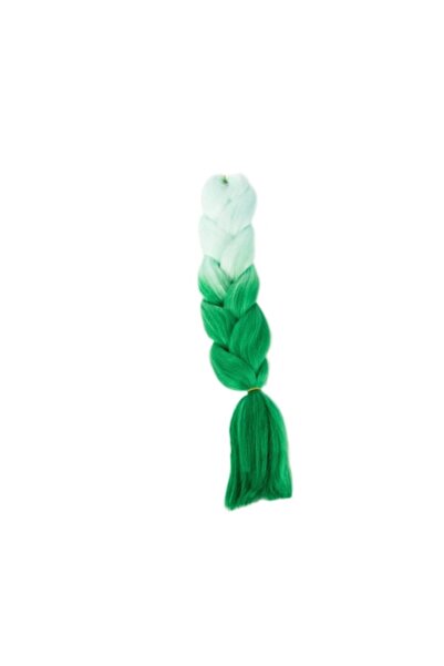 EBA ®   Extensie de împletitură, Ombre verde, Păr sintetic, Lungime 60 cm