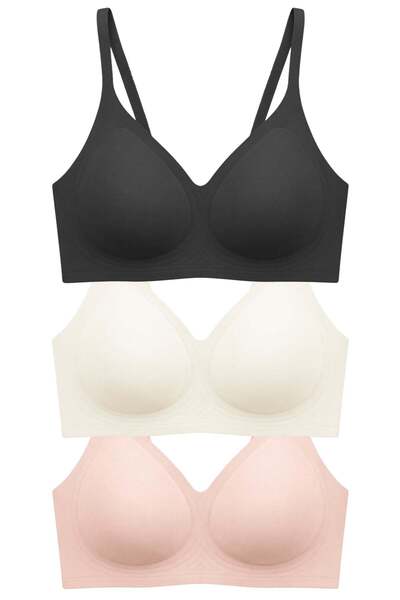 Cottonhill Seamless Bra - Aurea | Lazer Kesim Dikişsiz Kontur Detaylı Balensi...