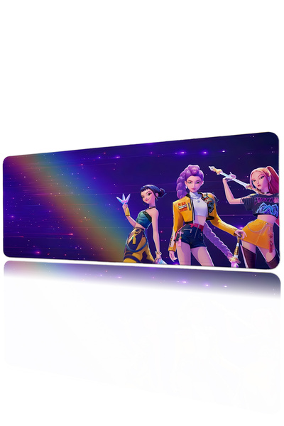 Halura لوحة ماوس KPop Demon Hunters مقاس 40x90 مطبوعة رقميًا بنمط XXL مع قاعد...