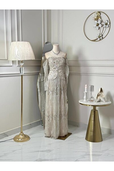 vanus fashion 7338-فستان سهره طويل