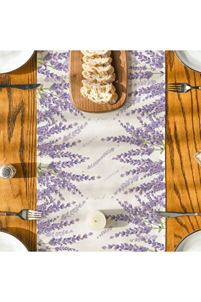 Bebişim Halı Lavender Themed Purple Runner Tablecloth