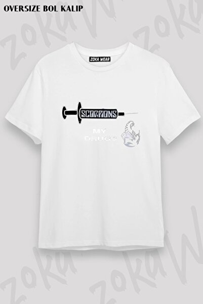 ZOKAWEAR Μπλουζάκι Unisex Loose Fit με στάμπα Scorpions v15