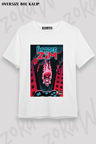 ZOKAWEAR Μπλουζάκι Unisex Loose Fit με στάμπα Invader Zim v24