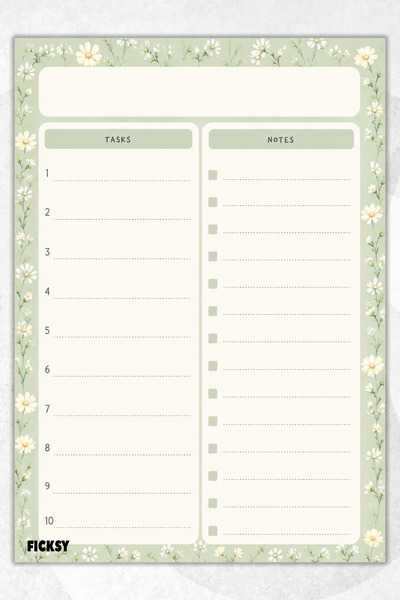 Ficksy To-Do List - A5 - 50 Pages - to Do List - Checklist - Check List - Pla...