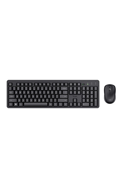 Trust Set tastatură și mouse wireless Ody II, taste silențioase, 1600 DPI, negru