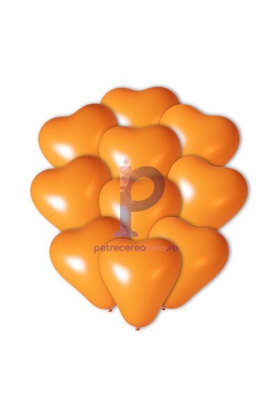 MP Mirific Party Set de 25 baloane din latex, în formă de inimă, portocalii, ...